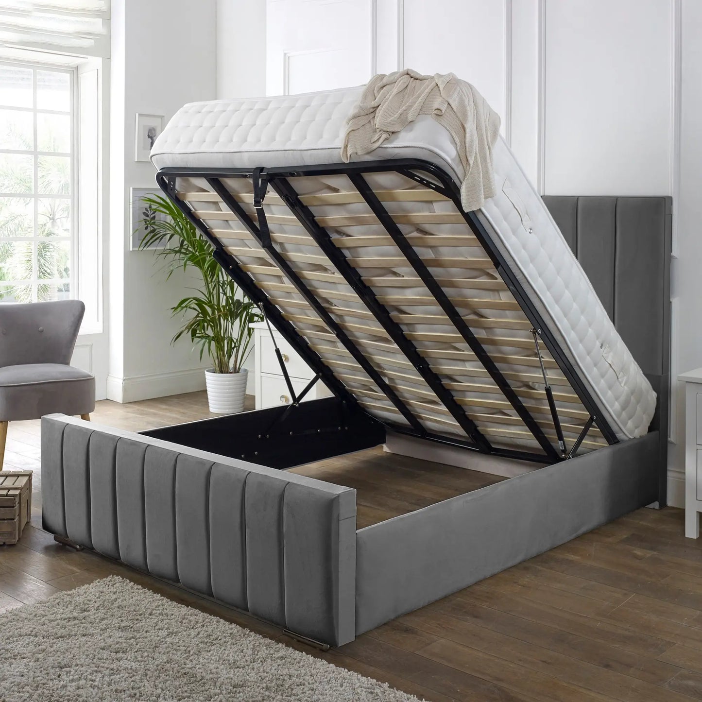 cheap-bedframe-with-storage-mattress-3ftsingle-4ftsmalldouble-4ft6double-5ftking-6ftsuperking-Upholstered-grey-cream-white-black