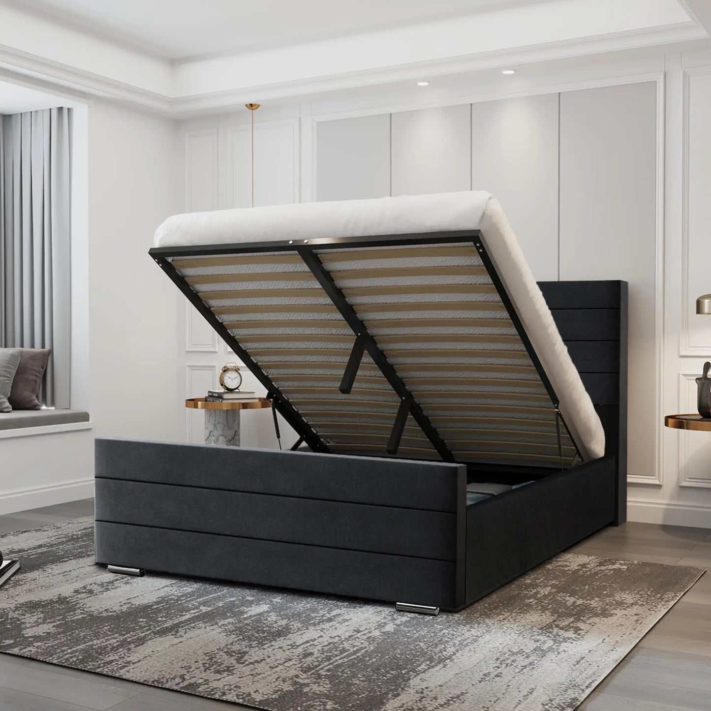 Upholstered-cheap-odin-bedframe-with-storage-mattress-3ftsingle-4ftsmalldouble-4ft6double-5ftking-6ftsuperking-Grey-white-cream-black