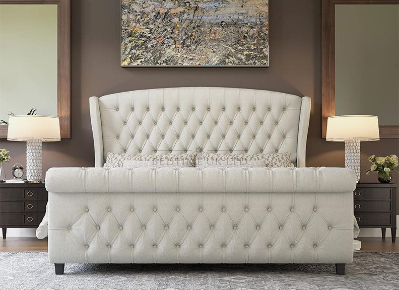 Classic Mary Gold Sleigh Bed