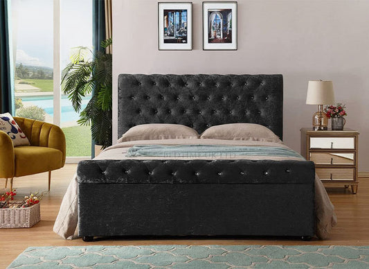 Elegant Swan Sleigh Bed
