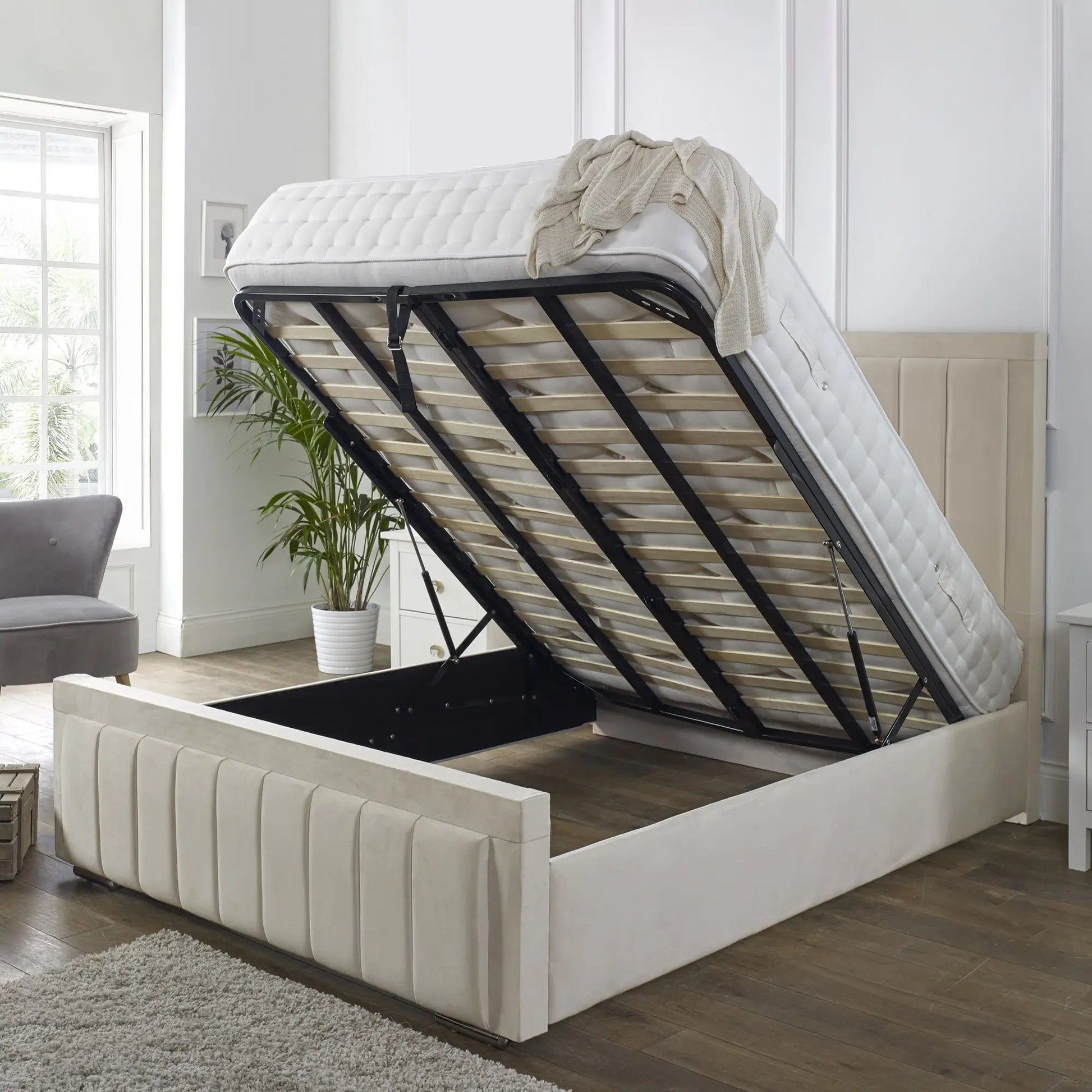 Cheap-panel-bed-frame-storage-_-mattress-3ftsingle-4ftSmallDouble-4ft6Double-5ftKing-6ftsuperking-upholstered-plush-grey-cream-white-blue