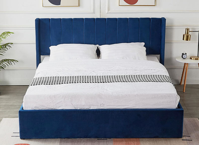 Premium Indigo Panel Bed