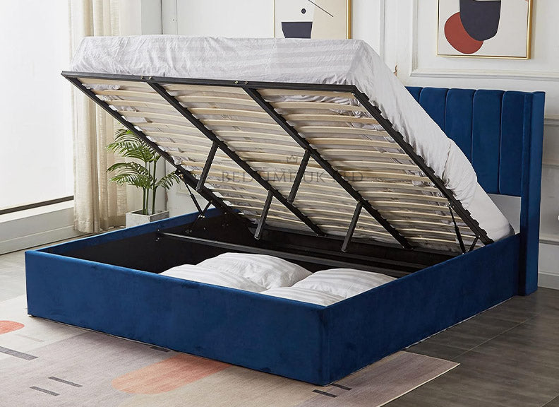 Premium Indigo Panel Bed